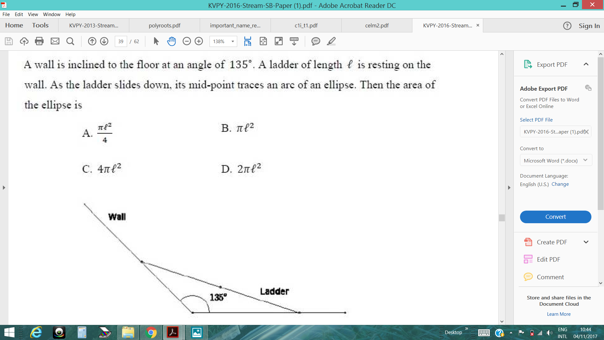 Question image for sir,i am not able to solve this kvpy question,ple